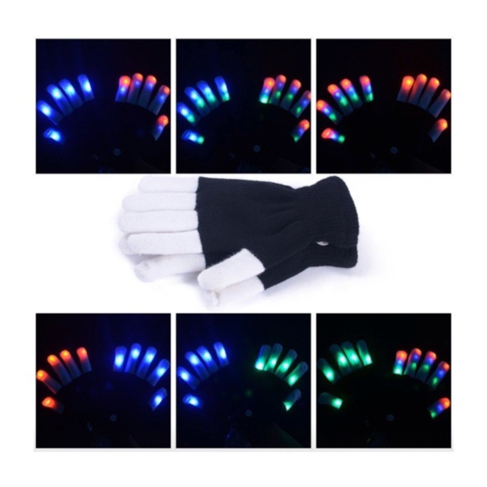 Led Rave Flashing Glow Gloves